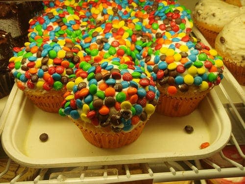 Big cupcakes with M&M's