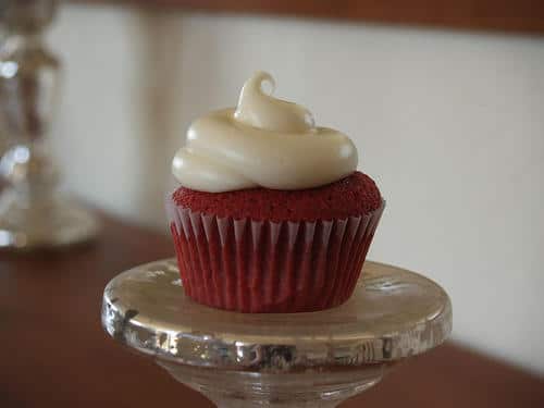 A beautiful red velvet cupcake
