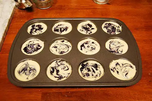 La pâte des blueberry muffin