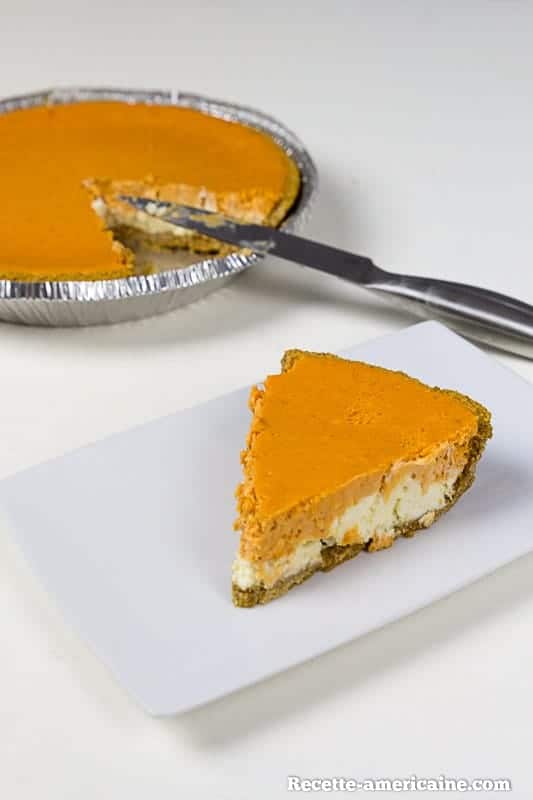 Pumpkin Cheesecake Slice and Dish