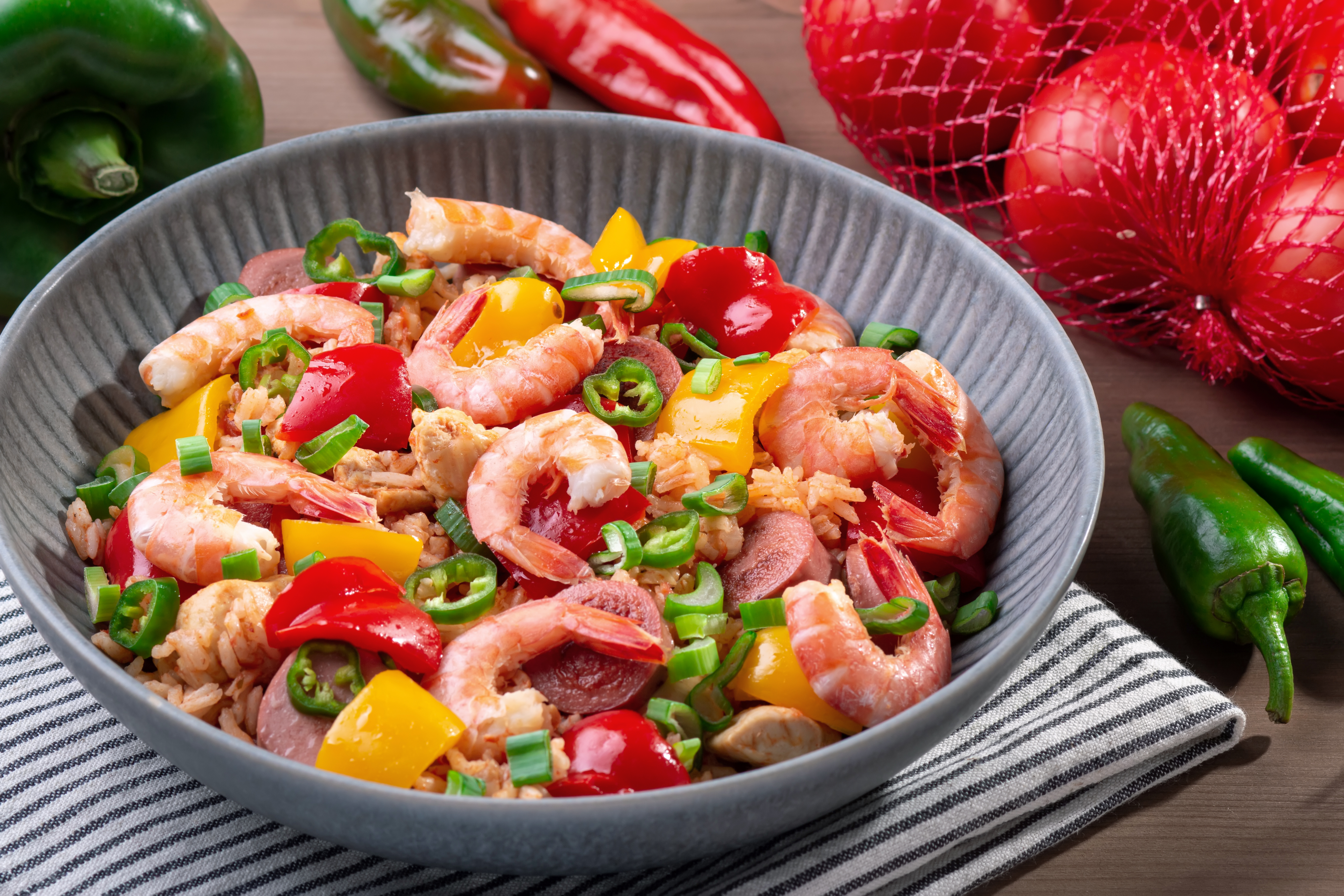 jambalaya rice with chicken shrimp sausage