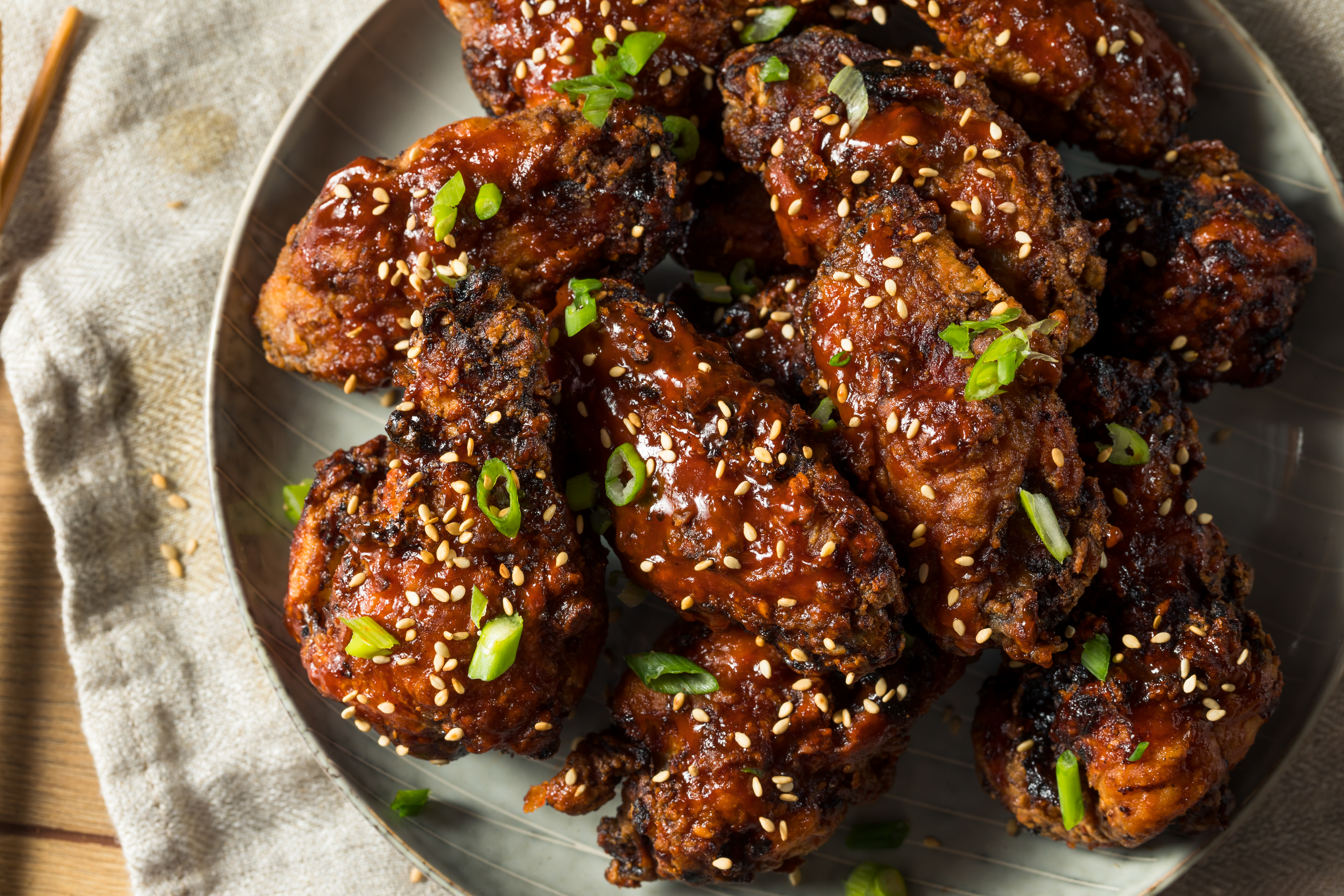 homemade spicy korean chicken wings