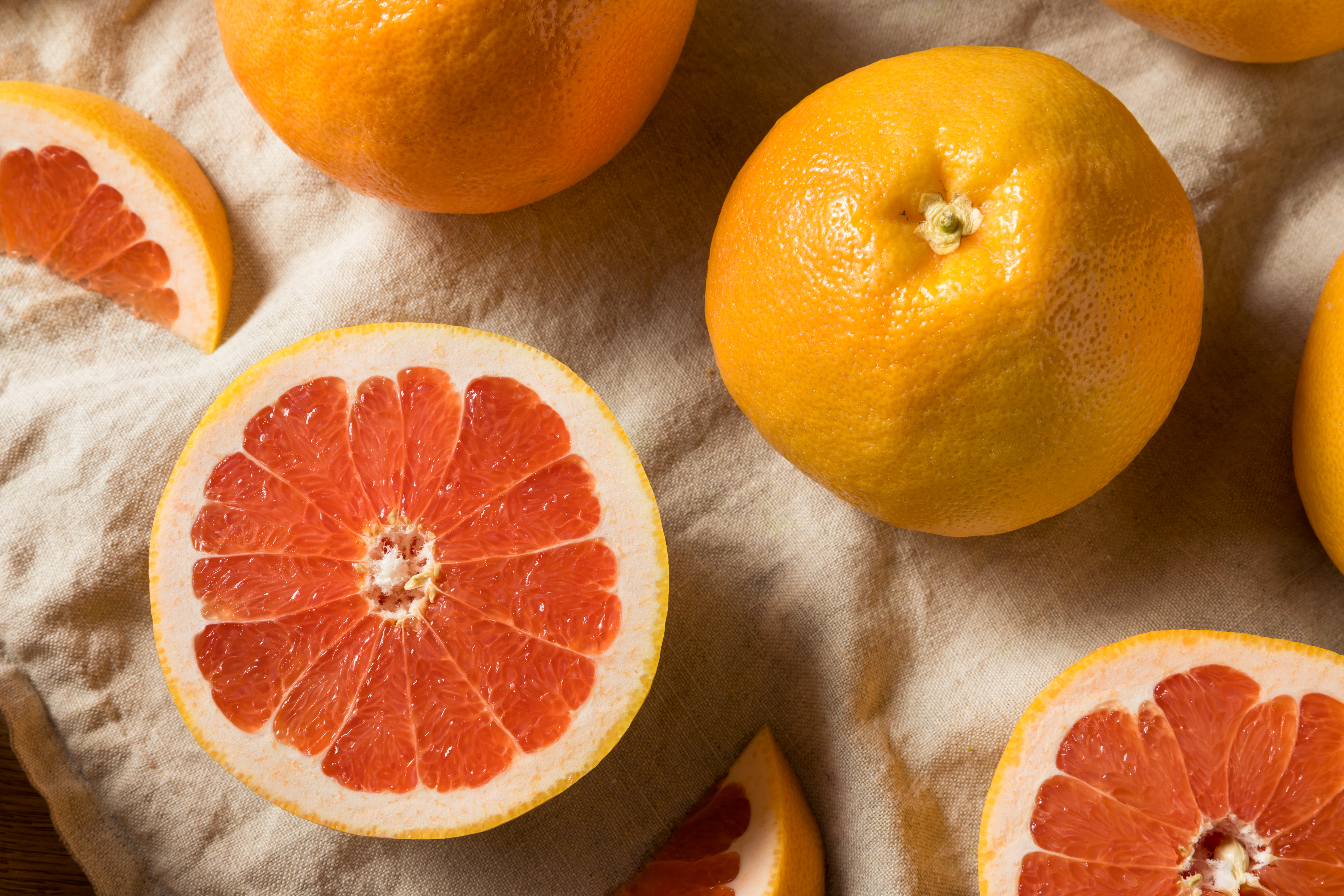 raw organic ruby red grapefruit