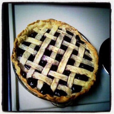 Une blueberry pie